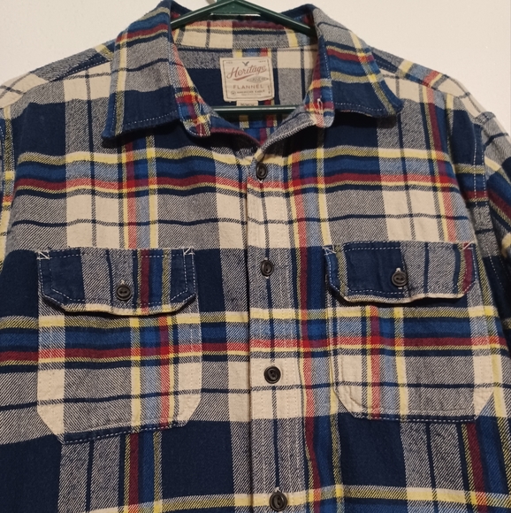 American Eagle Heritage button down shirt men's medium colorful plaid cotton - Picture 5 of 8